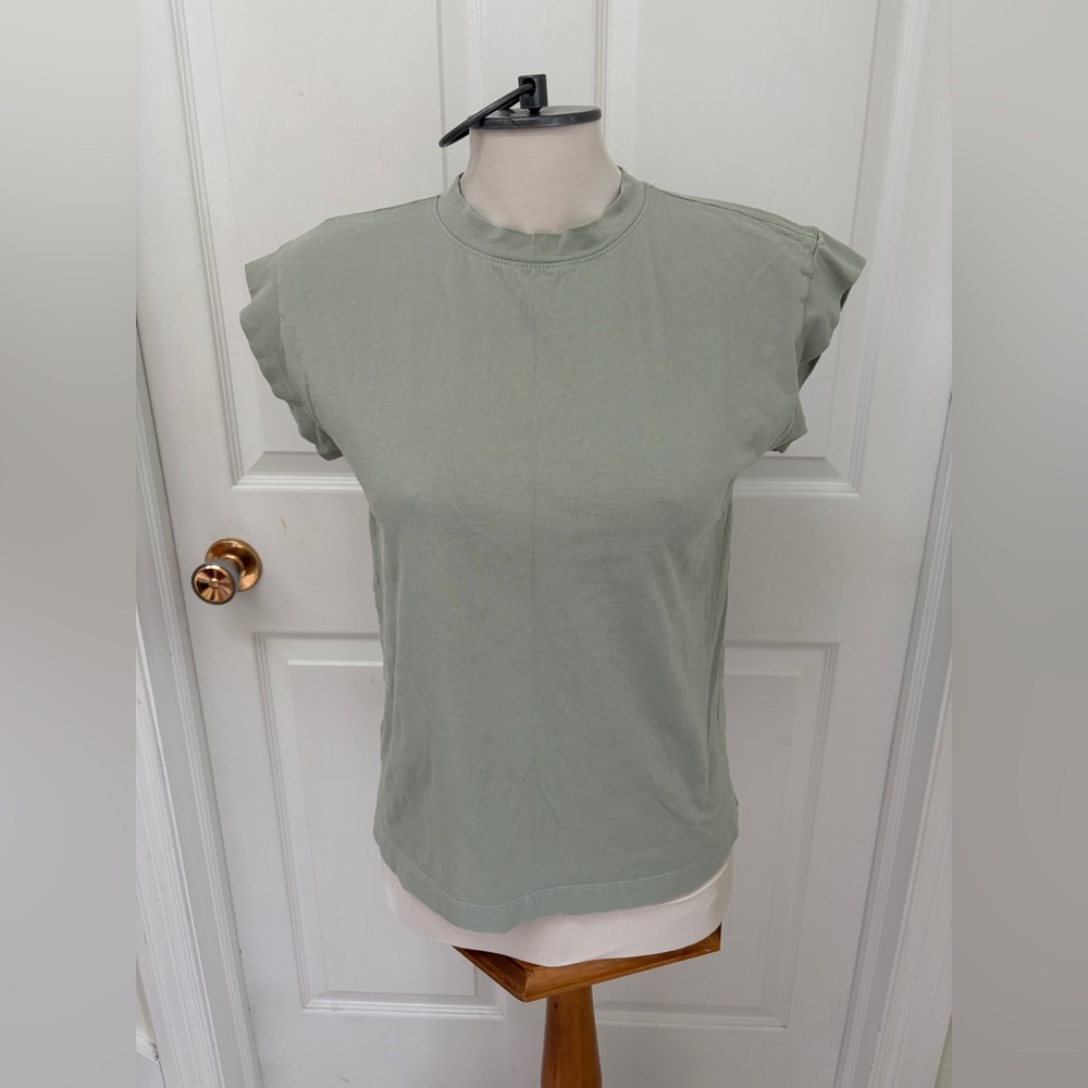 a new day Sage Green Cap Sleeve Crewneck Top